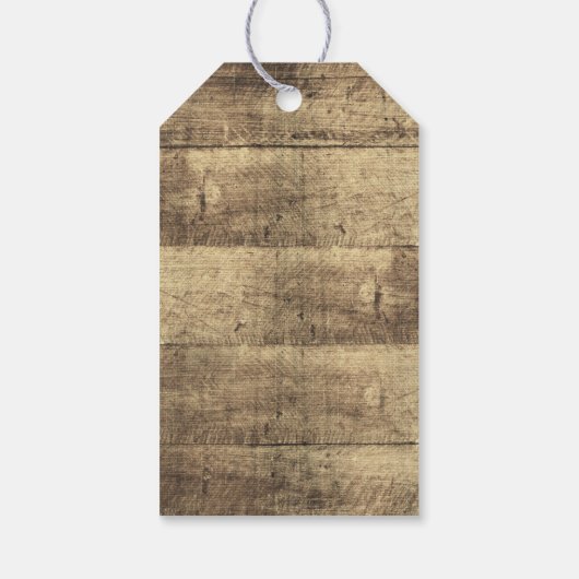 Kundenspezifische Nachricht dank rustikaler Gastge Geschenkanhänger (Rückseite)