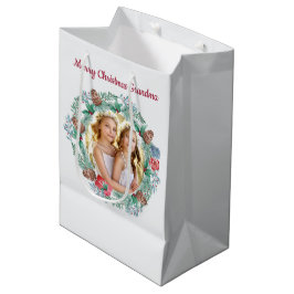 Kundenspezifische Nachricht für den Winter und Wei Mittlere Geschenktüte