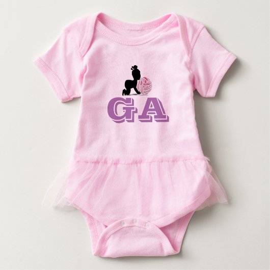 Kundenspezifische Netball-Spieler-Position Baby Strampler (Vorderseite)