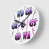 Kundenspezifische Netball-Spieler-Positionen Runde Wanduhr (Winkel)
