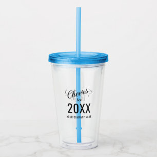 Kundenspezifische New Year's Party Business Logos  Acryltrinkbecher