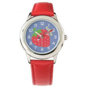 Kundenspezifische niedliche Chibi Erdbeere Armbanduhr