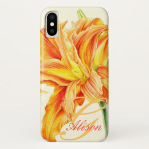 Kundenspezifische orange Taglilie Blumeniphone Case-Mate iPhone Hülle
