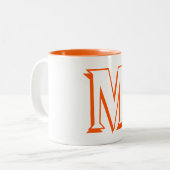 Kundenspezifische orange zweifarbige tasse (Vorderseite Links)