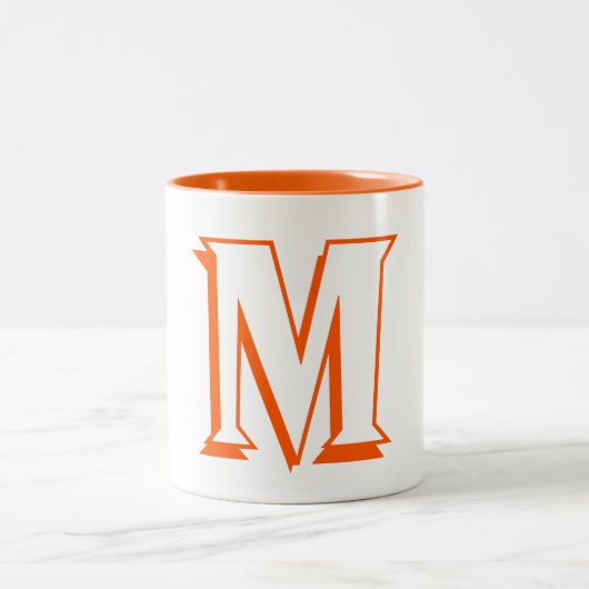 Kundenspezifische orange zweifarbige tasse (Mittel)