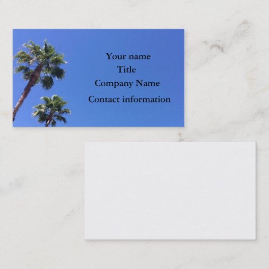 Kundenspezifische Palme-Visitenkarte Visitenkarte (Vorne/Hinten)