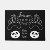 Kundenspezifische Panda-Fußmatte addieren Fußmatte (Vorderseite)