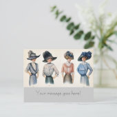 Kundenspezifische Pariser Mode 1910 Postkarte (Stehend Vorderseite)