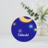 Kundenspezifische Party Einladung für Mond und Ste (Stehend Vorderseite)