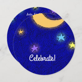 Kundenspezifische Party Einladung für Mond und Ste