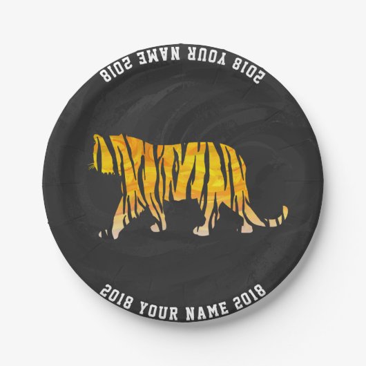 kundenspezifische Party-Platte des Tiger-08of12 Pappteller (Vorderseite)
