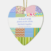 Kundenspezifische Patchwork-Quilt-Shop-Werbeaktion Keramik Ornament (Links)