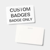 Kundenspezifische personalisierte ABZEICHEN Ausweis (Vorder- & Rückseite)