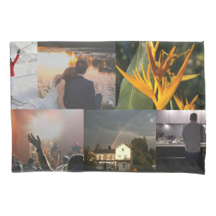 Kundenspezifische personalisierte Foto-Collage Kissenbezug