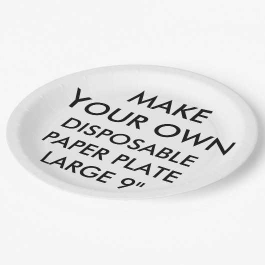 Kundenspezifische personalisierte große pappteller (Schrägansicht)