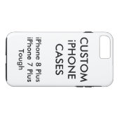 Kundenspezifische personalisierte iPhone 8 starker Case-Mate iPhone Hülle (Rückseite (Horizontal))