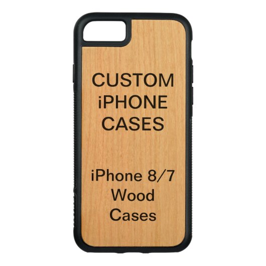 Kundenspezifische personalisierte Kirschehölzernes Carved Wood iPhone Hülle (Rückseite)