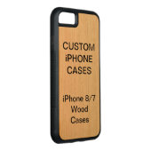 Kundenspezifische personalisierte Kirschehölzernes Carved Wood iPhone Hülle (Rechts)