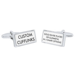 Kundenspezifische personalisierte manschettenknöpfe silber