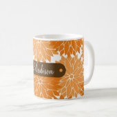 Kundenspezifische personalisierte orange kaffeetasse (VorderseiteRechts)