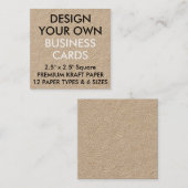 Kundenspezifische personalisierte quadratische quadratische visitenkarte (Vorne/Hinten)