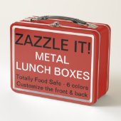 Kundenspezifische personalisierte ROTE Metall Lunch Box (Vorderseite)