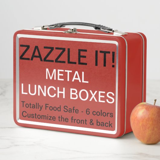 Kundenspezifische personalisierte ROTE Metall Lunch Box (Beispiel)