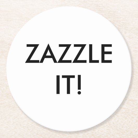 Kundenspezifische personalisierte runder pappuntersetzer (Vorderseite)