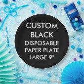 Kundenspezifische personalisierte schwarze pappteller (Party)