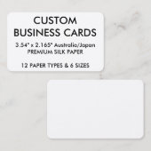 Kundenspezifische personalisierte visitenkarte (Vorne/Hinten)