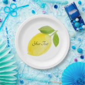 Kundenspezifische personalisierte Zitronen-Platte Pappteller (Party)