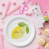 Kundenspezifische personalisierte Zitronen-Platte Pappteller (Party)