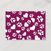 Kundenspezifische Pet Sitting Business Card - Garn Visitenkarte (Rückseite)