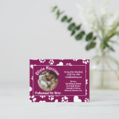 Kundenspezifische Pet Sitting Business Card - Garn Visitenkarte (Stehend Vorderseite)