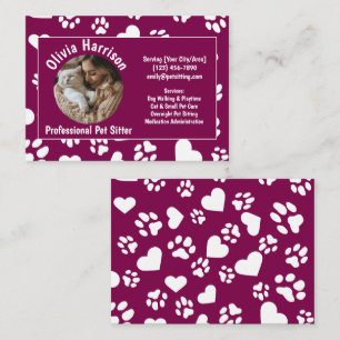 Kundenspezifische Pet Sitting Business Card - Garn Visitenkarte