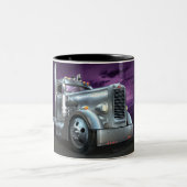 Kundenspezifische Peterbilt "silberner Geist-" Zweifarbige Tasse (Mittel)