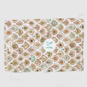 Kundenspezifische PFAU-MEERJUNGFRAU Golfhandtuch (Horizontal)