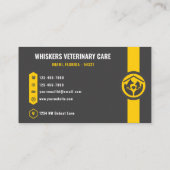 Kundenspezifische Pflege von dunkelgrauen, gelben  Visitenkarte (Rückseite)