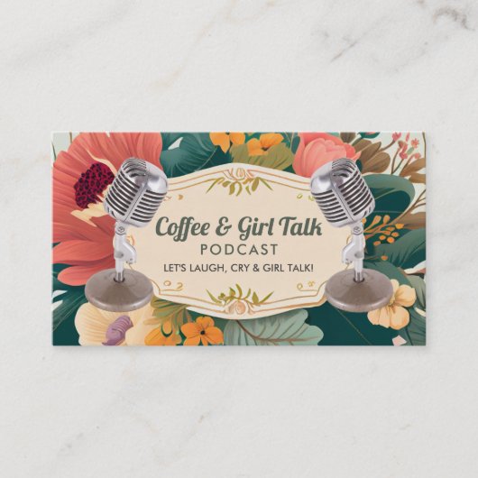 Kundenspezifische Podcast-Visitenkarten Visitenkarte (Vorderseite)