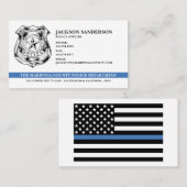 Kundenspezifische Polizeiabteilung Thin Blue Line Visitenkarte (Vorne/Hinten)