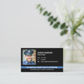 Kundenspezifische Polizeiabteilung Thin Blue Line Visitenkarte (Stehend Vorderseite)