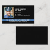Kundenspezifische Polizeiabteilung Thin Blue Line Visitenkarte (Vorne/Hinten)