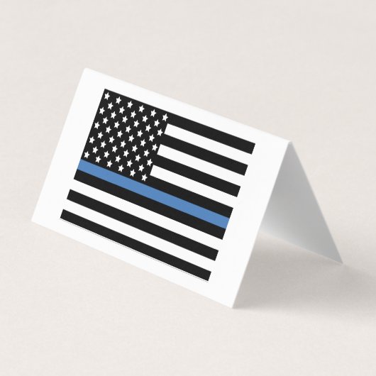 Kundenspezifische Polizeiabteilung Thin Blue Line Visitenkarten (Rückseite)