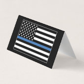 Kundenspezifische Polizeiabteilung Thin Blue Line Visitenkarten (Rückseite)