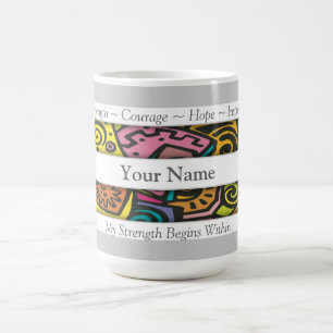 Kundenspezifische positive Bestätigungs-abstrakte Kaffeetasse