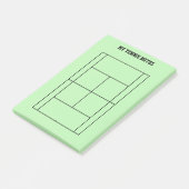 Kundenspezifische Post-it®-Noten für Tennisspieler Post-it Klebezettel (angewinkelt)