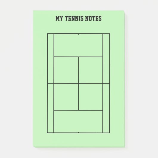 Kundenspezifische Post-it®-Noten für Tennisspieler Post-it Klebezettel (Vorderseite)
