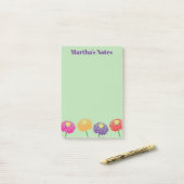 Kundenspezifische Post-it®-Noten mit bunten Zinnia Post-it Klebezettel (Auf Schreibtisch)