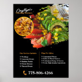 Kundenspezifische Poster für private Catering (Vorne)