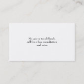 Kundenspezifische private visitenkarte (Rückseite)